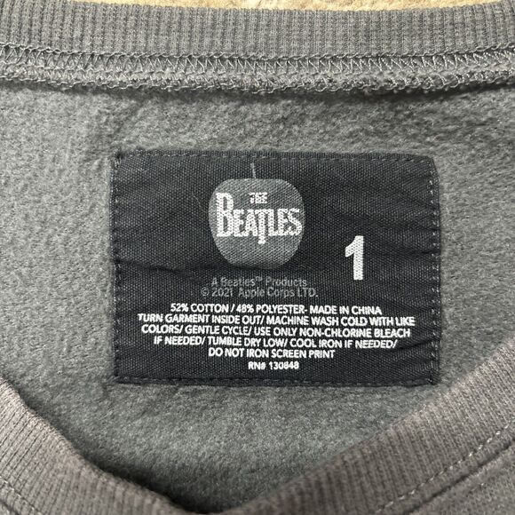 The Beatles Let It Be Crew Neck Sweatshirt Size 1 Gray - Picture 2 of 5